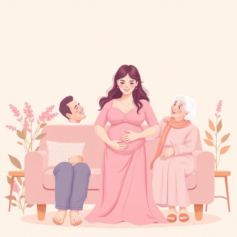 Partner and family supporting the mother