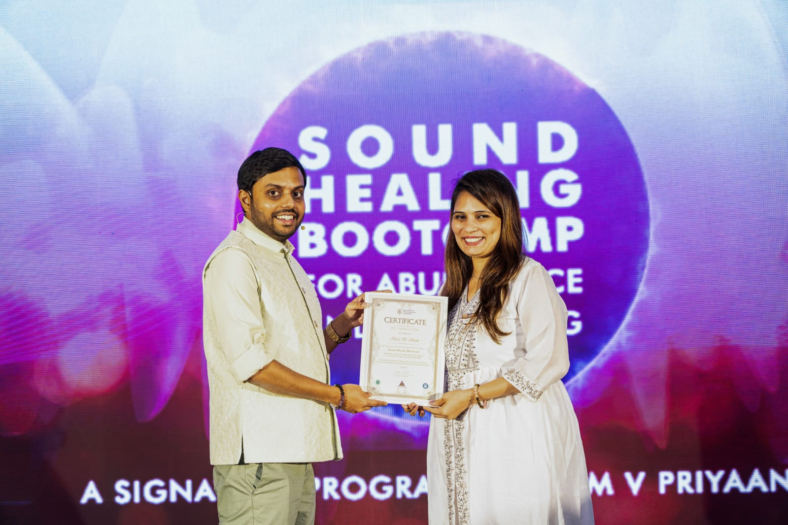 Sound Healing Bootcamp certificate